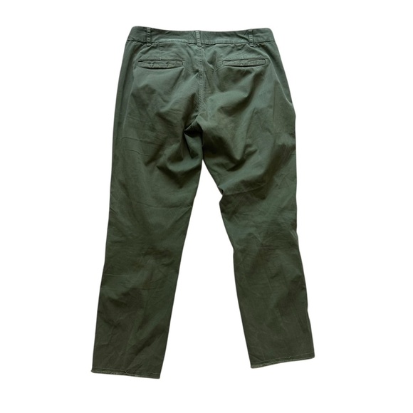 Nili Lotan Pants Green Cotton Low Rise Straight Leg Cropped Size 0 Extra Small - Picture 4 of 7